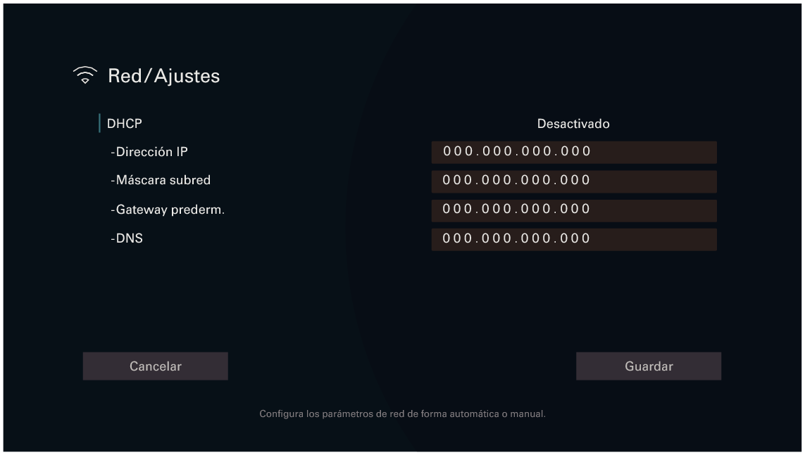 GUI NetworkSetup Mz